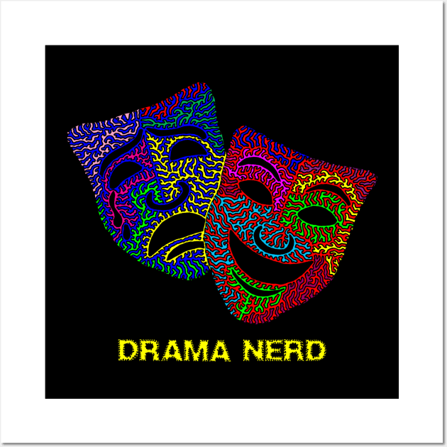 Drama Nerd - Comedy & Tragedy Masks Wall Art by NightserFineArts